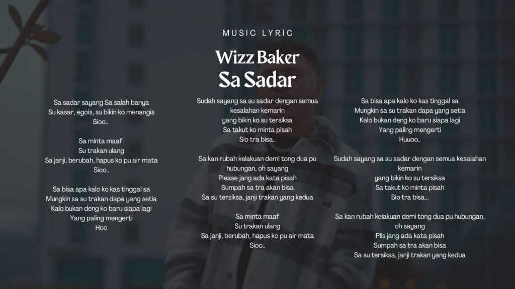 Lirik Sa Sadar Wizz Baker